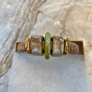 Artisan Stone and Cork Bracelet